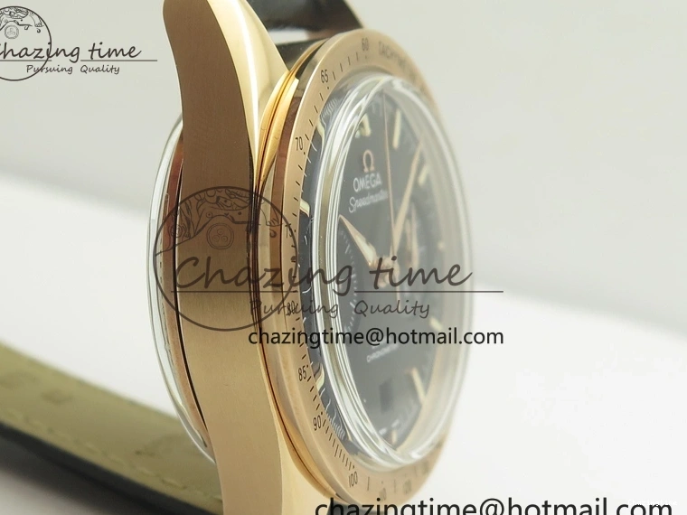 0113 Speedmaster ’57 Co-Axial RG OMF 1:1 Best Edition Black Dial On Leather Strap A9300 (Free Leather Strap) Resilient 8064